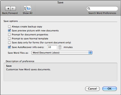 add pathname to document in word 2011 for mac